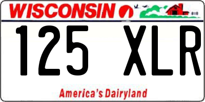 WI license plate 125XLR