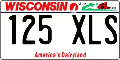WI license plate 125XLS