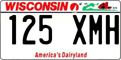 WI license plate 125XMH