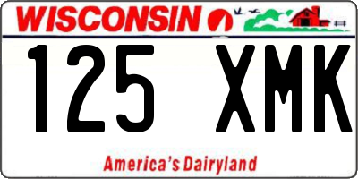 WI license plate 125XMK