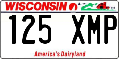 WI license plate 125XMP