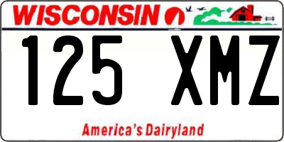 WI license plate 125XMZ