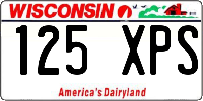 WI license plate 125XPS