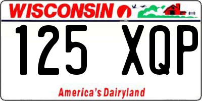 WI license plate 125XQP