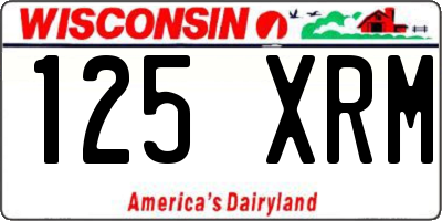 WI license plate 125XRM