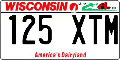 WI license plate 125XTM