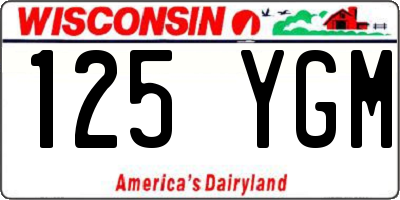 WI license plate 125YGM
