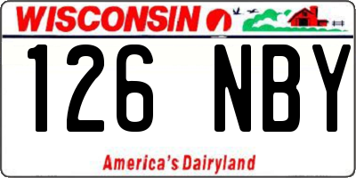 WI license plate 126NBY