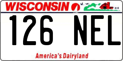 WI license plate 126NEL