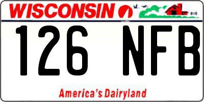 WI license plate 126NFB