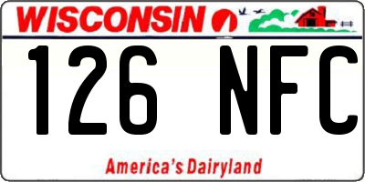 WI license plate 126NFC