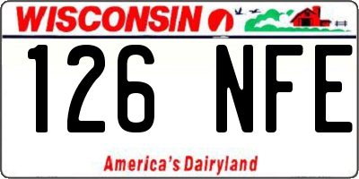 WI license plate 126NFE