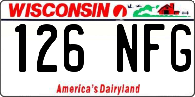 WI license plate 126NFG