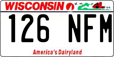 WI license plate 126NFM