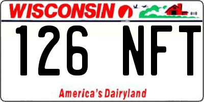 WI license plate 126NFT