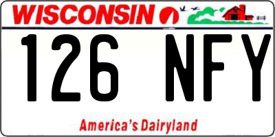 WI license plate 126NFY