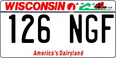 WI license plate 126NGF