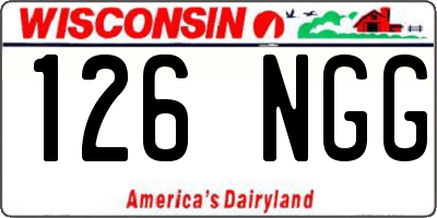 WI license plate 126NGG