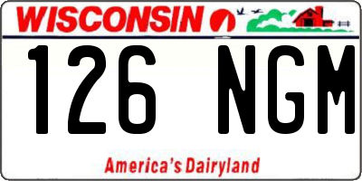WI license plate 126NGM
