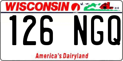 WI license plate 126NGQ