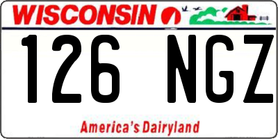 WI license plate 126NGZ