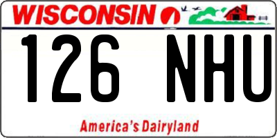 WI license plate 126NHU