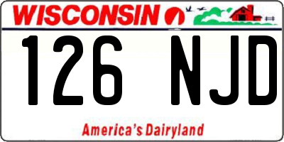 WI license plate 126NJD