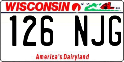 WI license plate 126NJG