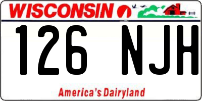 WI license plate 126NJH