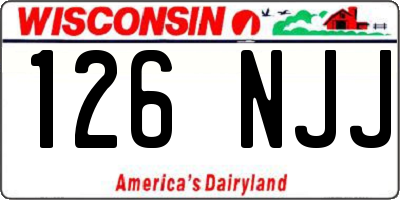 WI license plate 126NJJ