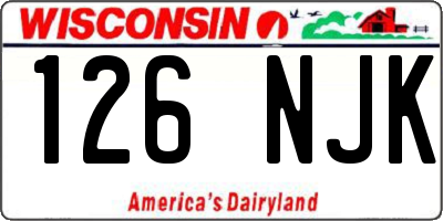 WI license plate 126NJK