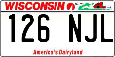 WI license plate 126NJL