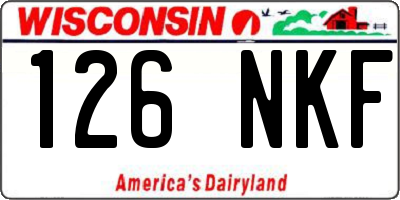 WI license plate 126NKF