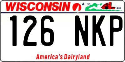 WI license plate 126NKP