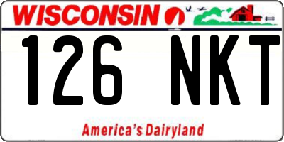 WI license plate 126NKT