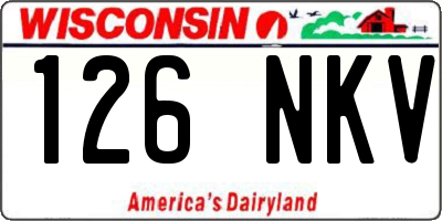 WI license plate 126NKV
