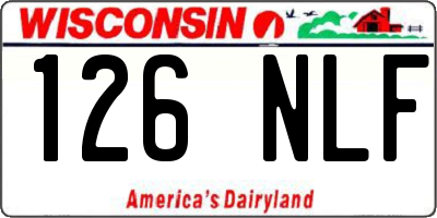 WI license plate 126NLF
