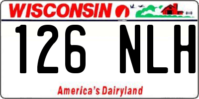 WI license plate 126NLH