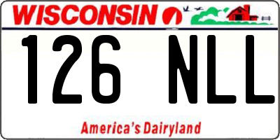 WI license plate 126NLL