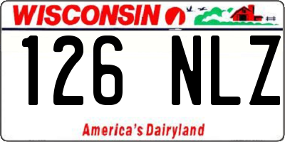 WI license plate 126NLZ