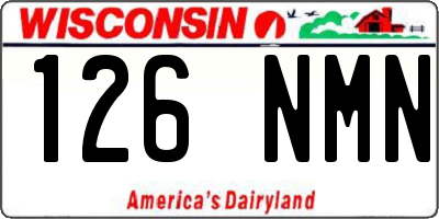 WI license plate 126NMN