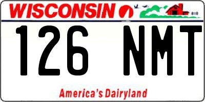 WI license plate 126NMT