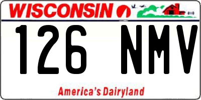 WI license plate 126NMV