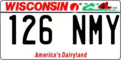 WI license plate 126NMY