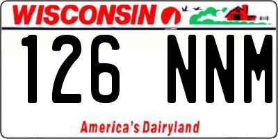 WI license plate 126NNM
