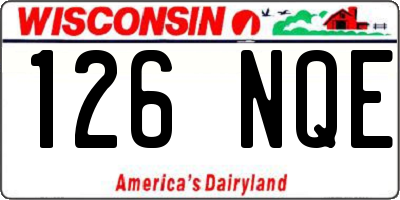 WI license plate 126NQE