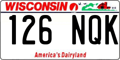 WI license plate 126NQK