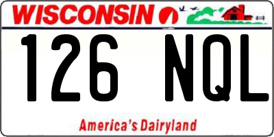 WI license plate 126NQL