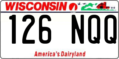 WI license plate 126NQQ