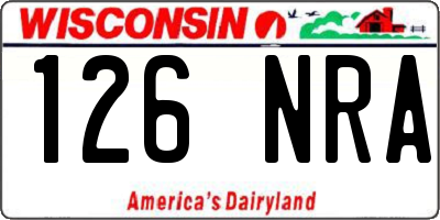 WI license plate 126NRA